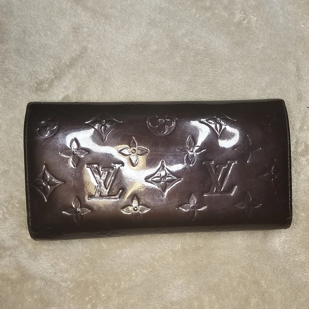 Louis Vuitton Patent Leather Vernis Burgundy Wallet